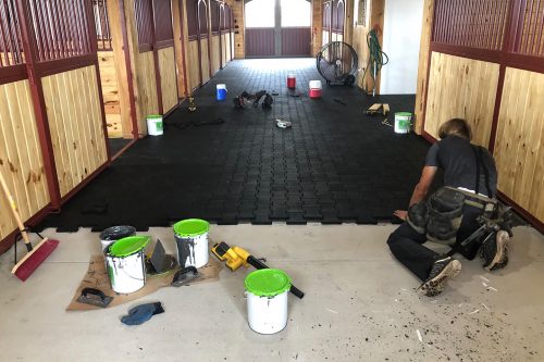 barn flooring installation