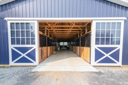 entrance to horse stalls