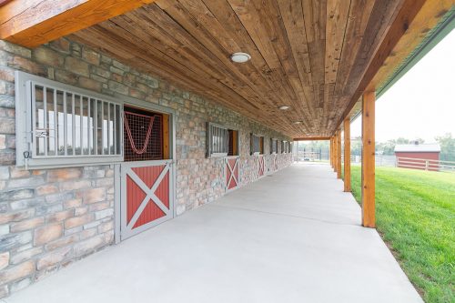 exterior horse barn