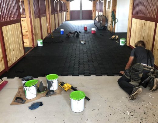horse barn interior floor